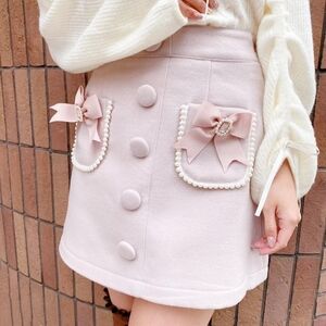 LIZ LISA | Ribbon Jeweled Trapezoid Skirt